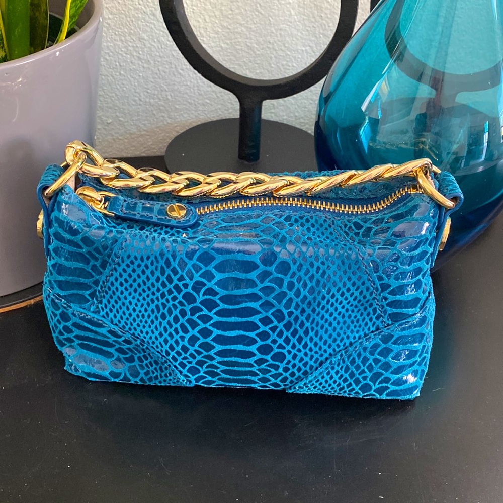 Michael Kors Teal Mini Clutch